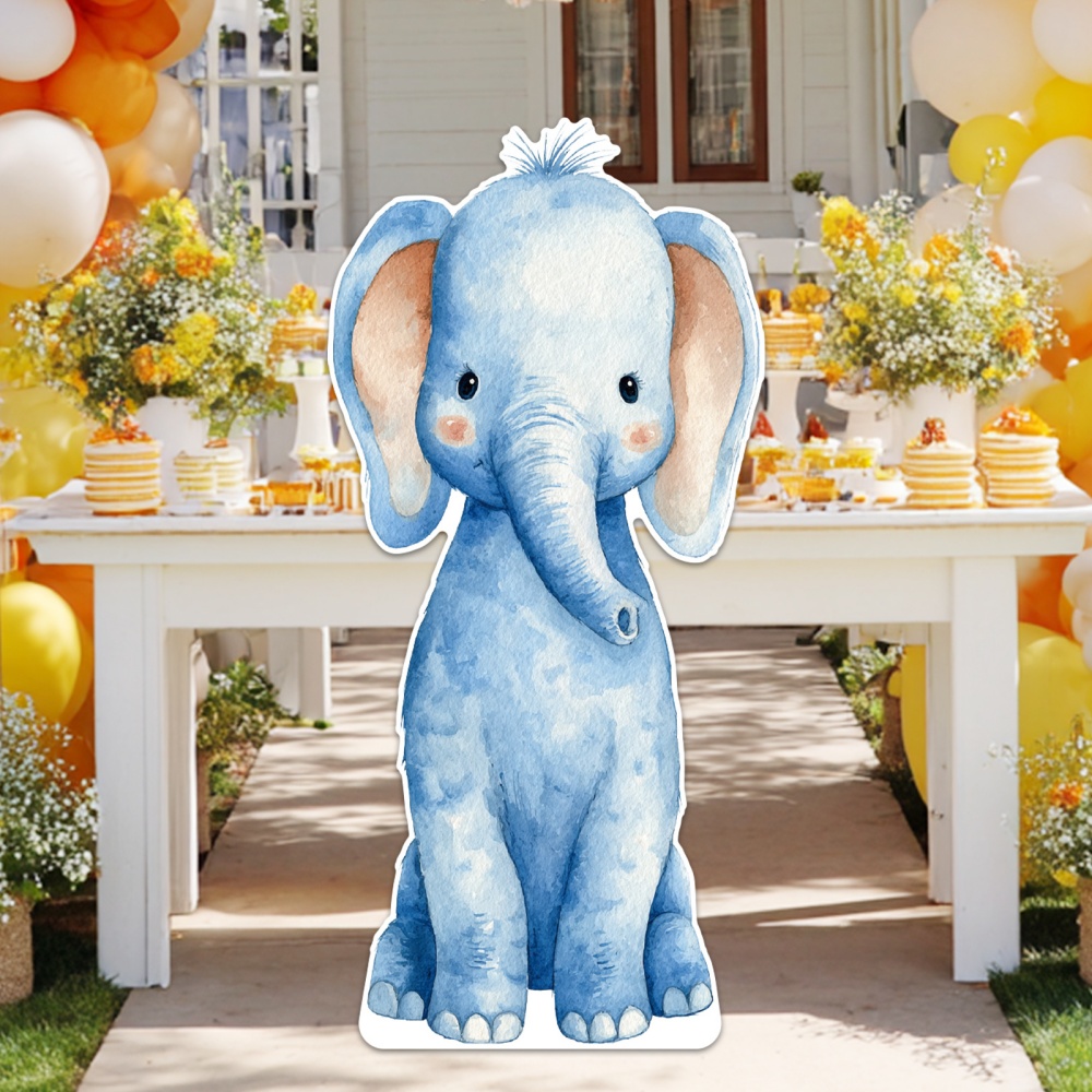 Photography Prompt - 1Pc Patung Karton Berbentuk Gajah Lucu