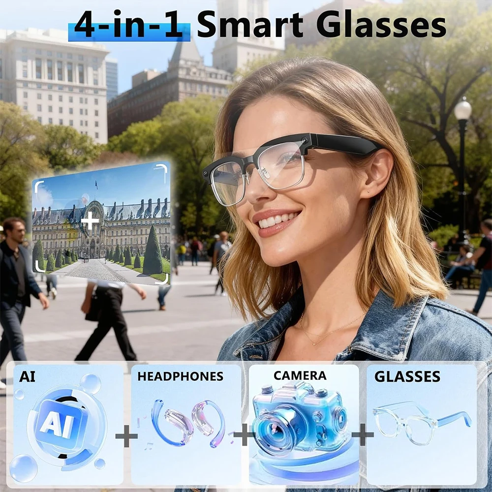 Kacamata Pintar AI 4K Kamera 8 - Photography Japanese ulasan dan harga