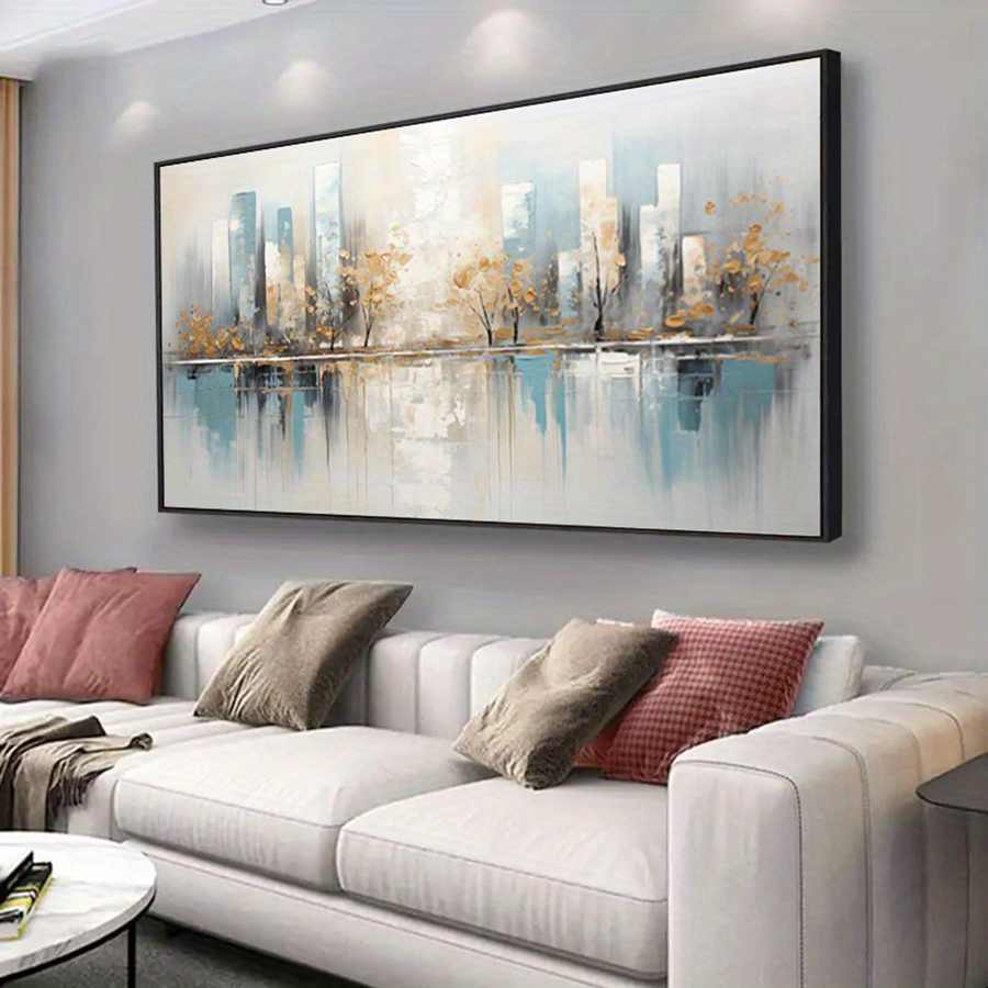 Seni Kanvas Abstrak Modern Tan - Photography Geometry ulasan dan harga