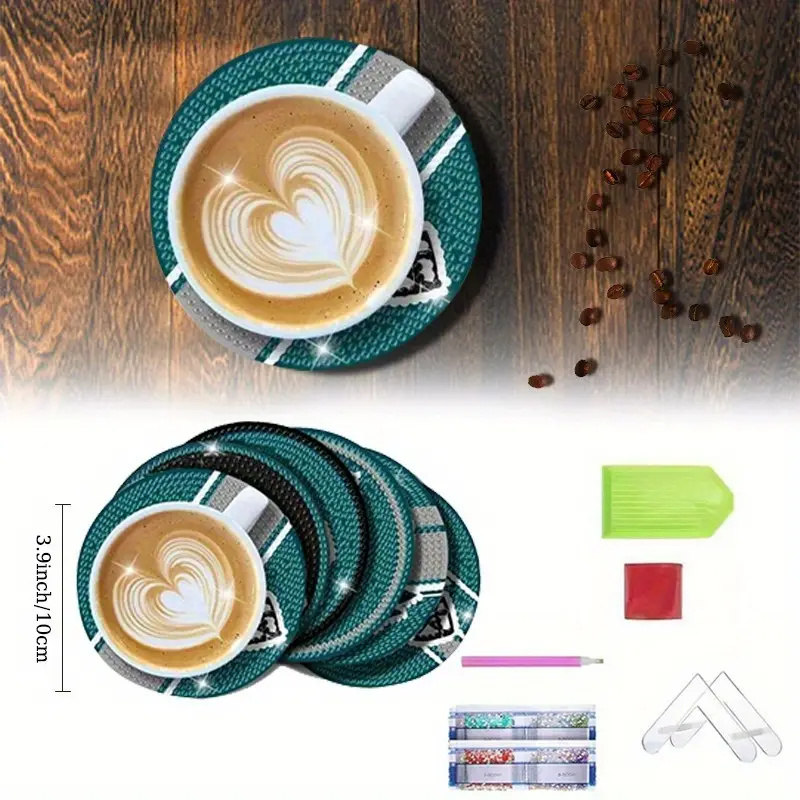6/Set Alas Gelas Lukisan Berli - Photography Geometry ulasan dan harga