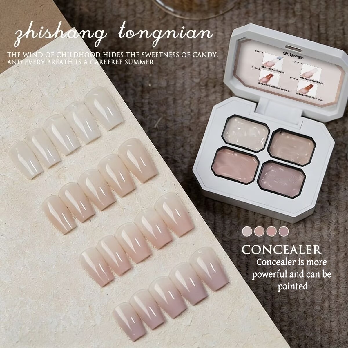 4 Warna Gradien Pink, Gel Luki - Photography Design ulasan dan harga